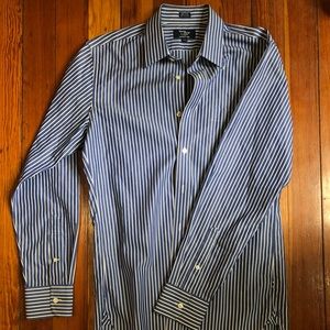 J. Crew wrinkle free blue stripe button down